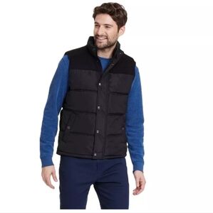 Goodfellow Size Large (L) 42/44 Black Midweight Puffer Sleeveless Jacket Vest